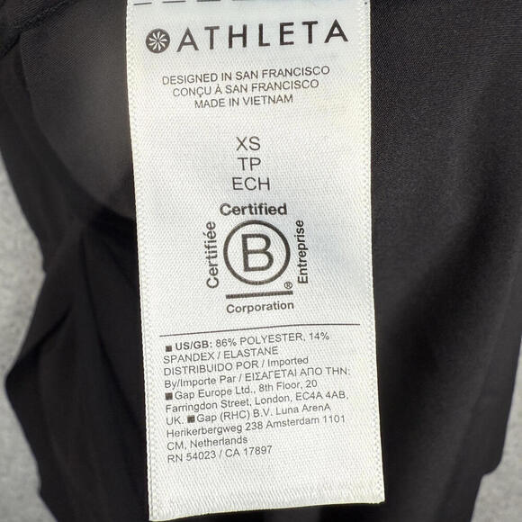 Athleta Savannah Strap Mini Athletic Tie Waist Dress Black Women's Size XS - Picture 5 of 7